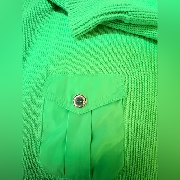 Vintage Ralph Lauren Active Shawl Collar 100% Cotton Kelly Green Sweater - Picture 3 of 11